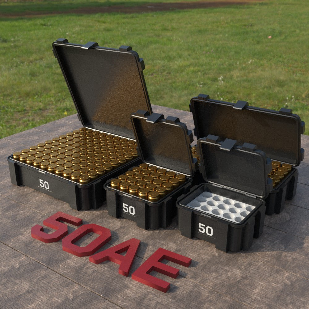 Filamelt Munitionsbox / .50 AE / ‘Klappdeckel’  / Patronenbox, Ammo Box - 3D-Druck aus dem Westerwald