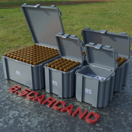 Filamelt Munitionsbox / 6.5mm Carcano / ‘Klappdeckel’  / Patronenbox, Ammo Box - 3D-Druck aus dem Westerwald