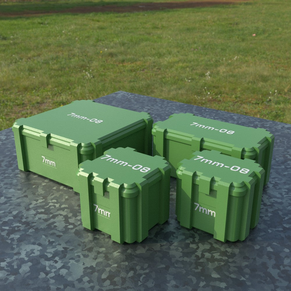 Filamelt Munitionsbox / 7mm-08 REM / ‘Klappdeckel’  / Patronenbox, Ammo Box - 3D-Druck aus dem Westerwald