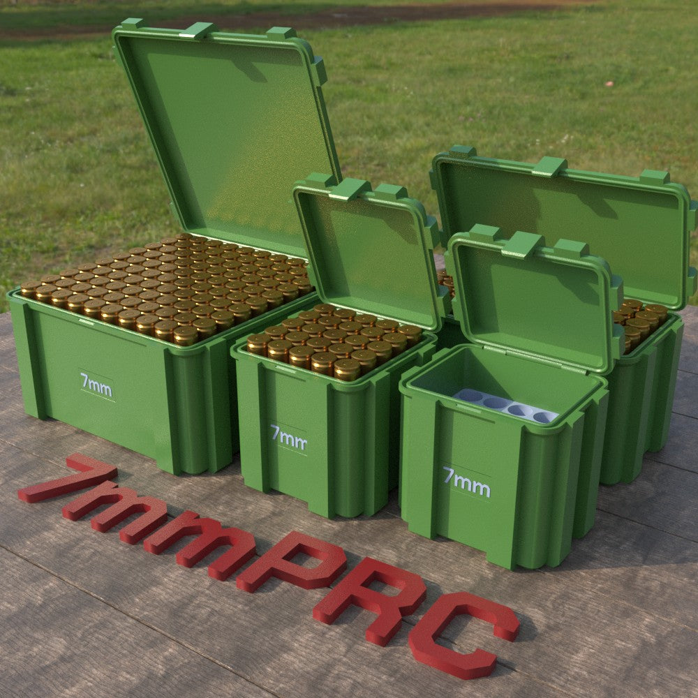 Filamelt Munitionsbox / 7mm PRC / ‘Klappdeckel’  / Patronenbox, Ammo Box - 3D-Druck aus dem Westerwald