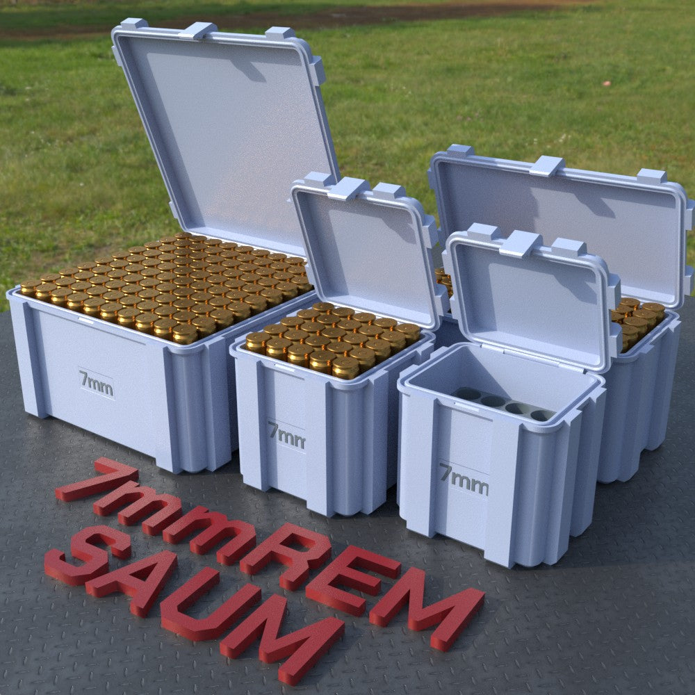 Filamelt Munitionsbox / 7mm REM SAUM / ‘Klappdeckel’  / Patronenbox, Ammo Box - 3D-Druck aus dem Westerwald