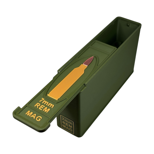 Coconut Innovations Munitionsbox / 7mm REM Mag / ‘Schiebedeckel’  / Patronenbox, Ammo Box - 3D-Druck aus dem Westerwald