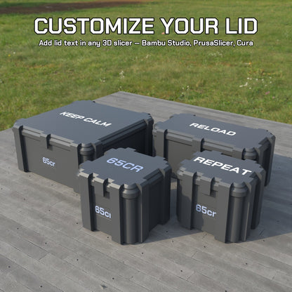 Filamelt Munitionsbox / 6.5 Creedmoor / ‘Klappdeckel’  / Patronenbox, Ammo Box
