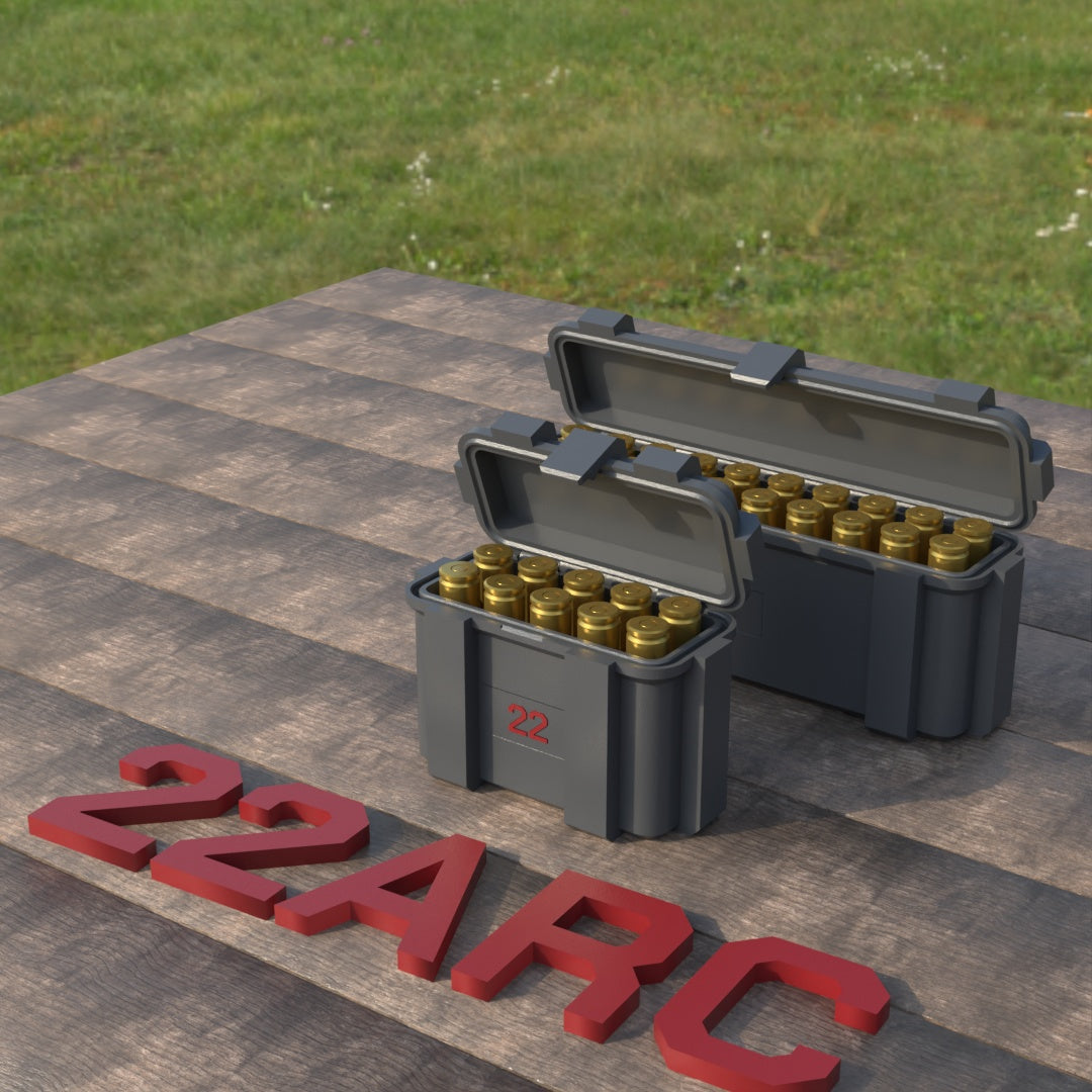 
Filamelt Munitionsbox / .22 ARC / ‘Klappdeckel’  / Patronenbox, Ammo Box
