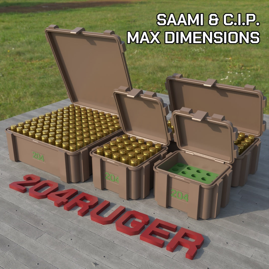 
Filamelt Munitionsbox / .204 Ruger / ‘Klappdeckel’  / Patronenbox, Ammo Box
