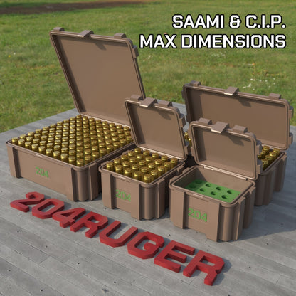 Filamelt Munitionsbox / .204 Ruger / ‘Klappdeckel’  / Patronenbox, Ammo Box