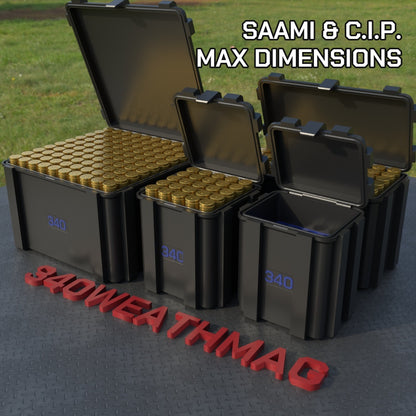 Filamelt Munitionsbox / .340 Weatherby Magnum / ‘Klappdeckel’  / Patronenbox, Ammo Box