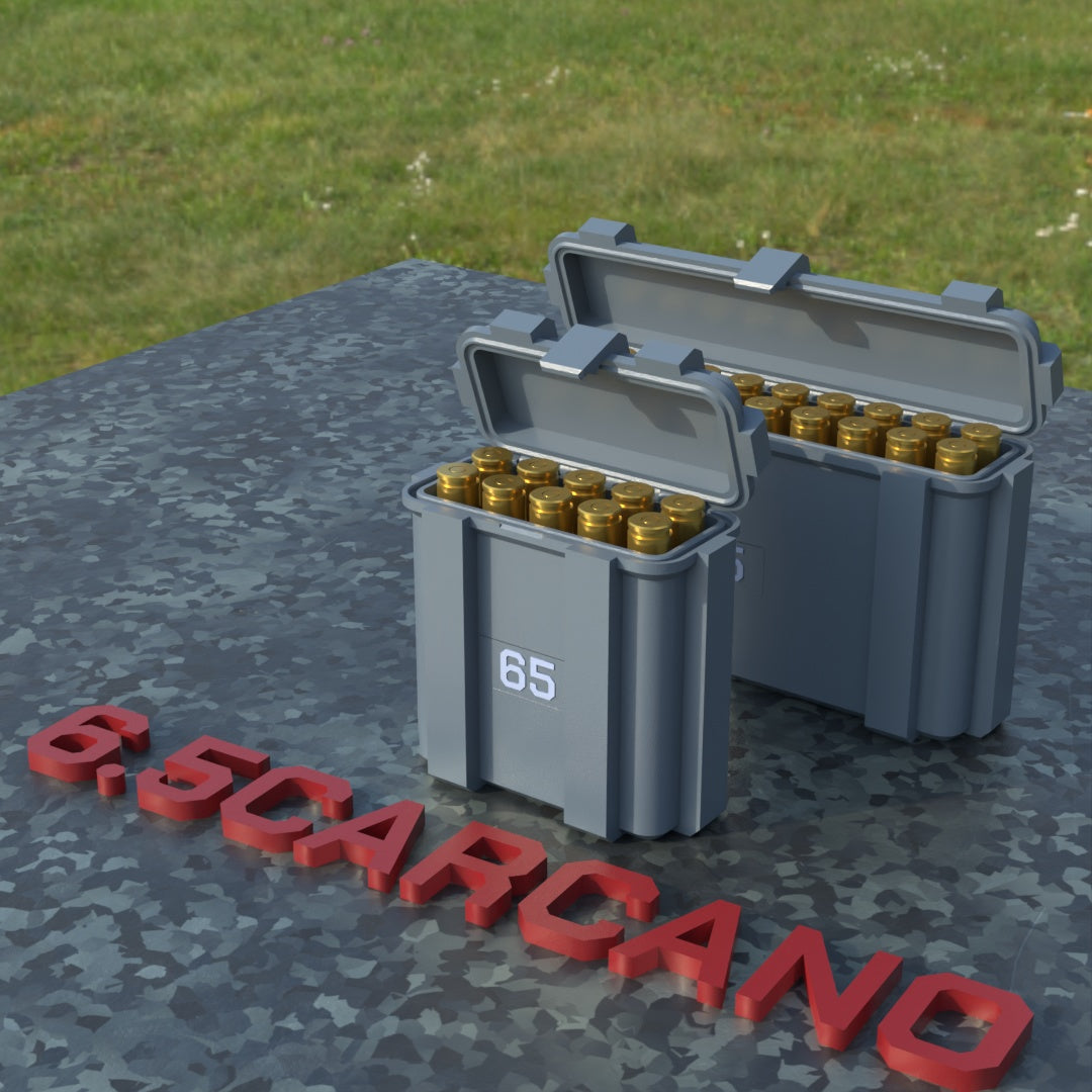 Filamelt Munitionsbox / 6.5mm Carcano / ‘Klappdeckel’  / Patronenbox, Ammo Box