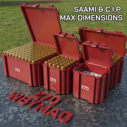 Filamelt Munitionsbox / .270 Weatherby Magnum / ‘Klappdeckel’  / Patronenbox, Ammo Box