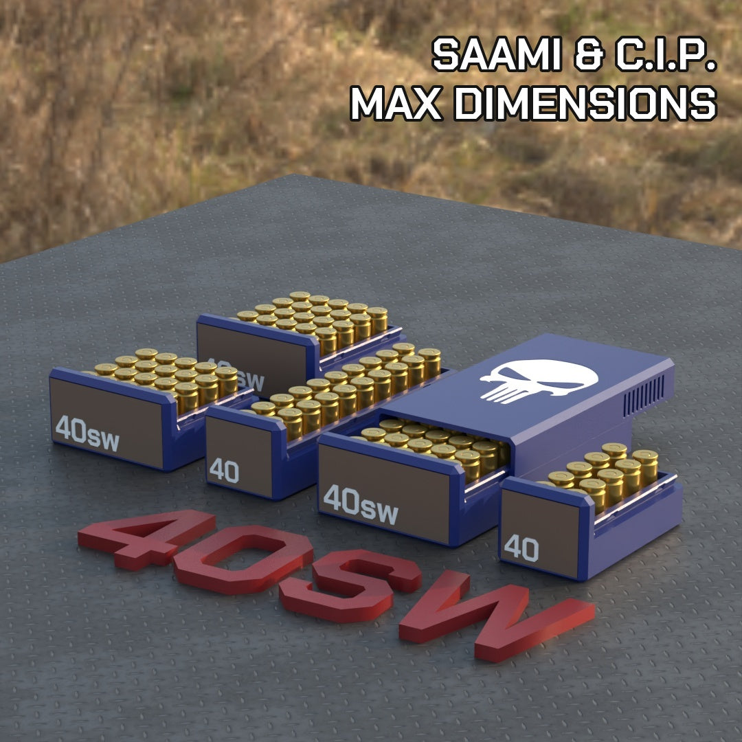 Filamelt Munitionsbox / .40 S&W / ‘Schiebedeckel’  / Patronenbox, Ammo Box
