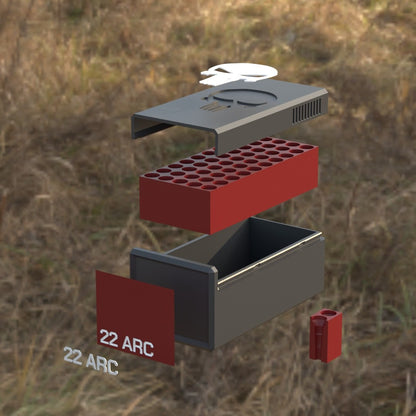 Filamelt Munitionsbox / .22 ARC / ‘Schiebedeckel’  / Patronenbox, Ammo Box