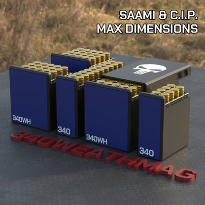 Filamelt Munitionsbox / .340 Weatherby Magnum / ‘Schiebedeckel’  / Patronenbox, Ammo Box